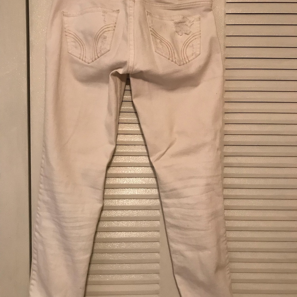Hollister white ankle jeans
